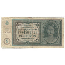 Biljet, Bohemië en Moravië, 5 Korun, Undated (1939), KM:2b, B+