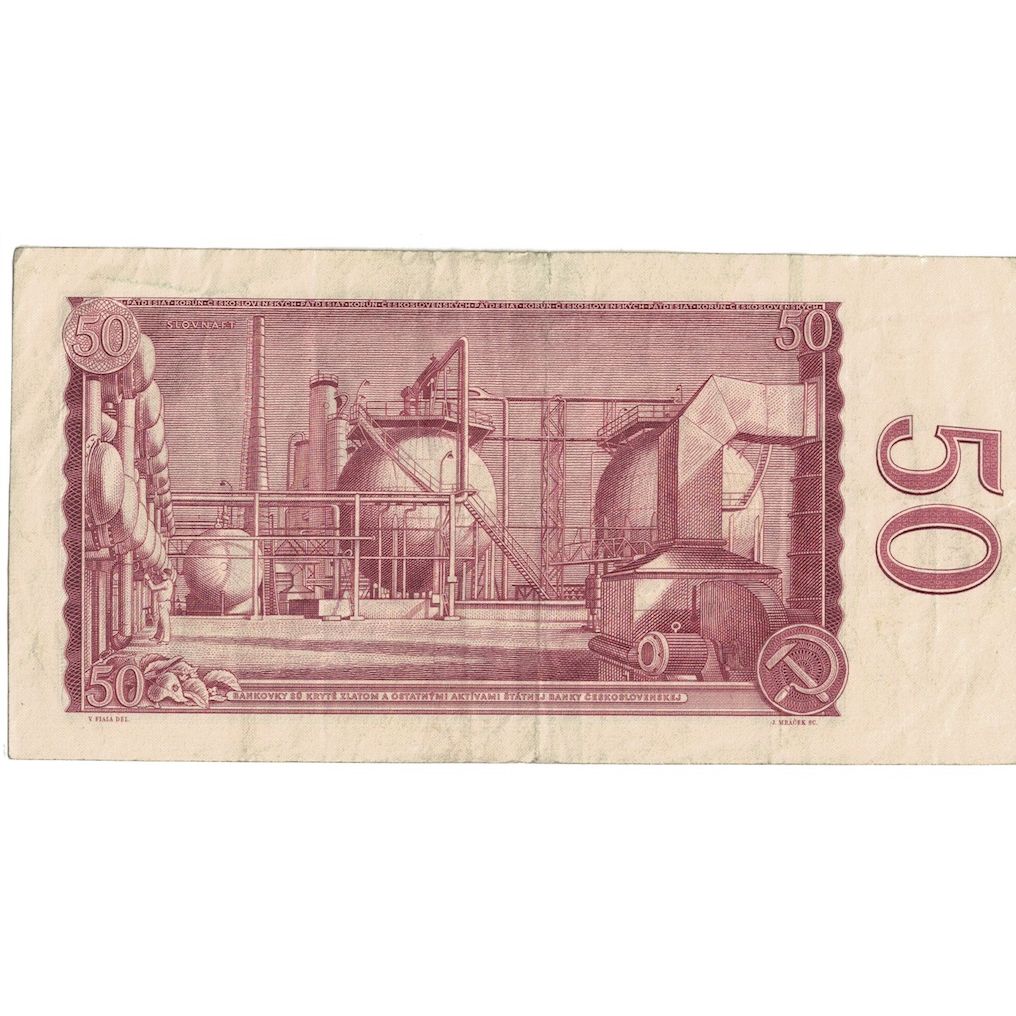 Banconote, Cecoslovacchia, 50 Korun, 1964, KM:90b, MB+