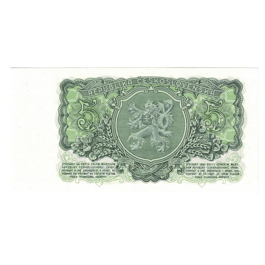 Geldschein, Tschechoslowakei, 5 Korun, 1953, KM:80b, UNZ