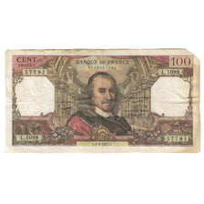 France, 100 Francs, Corneille, 1977, 1977-09-01, B+, Fayette:65.59, KM:149f