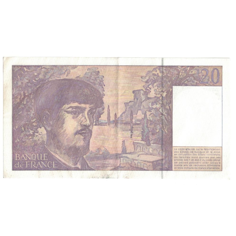 França, 20 Francs, Debussy, 1997, UNC(60-62), Fayette:66ter02a53, KM:151i