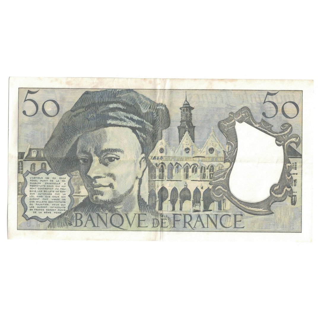 Francja, 50 Francs, Quentin de La Tour, 1977, EF(40-45), Fayette:67.02, KM:152a