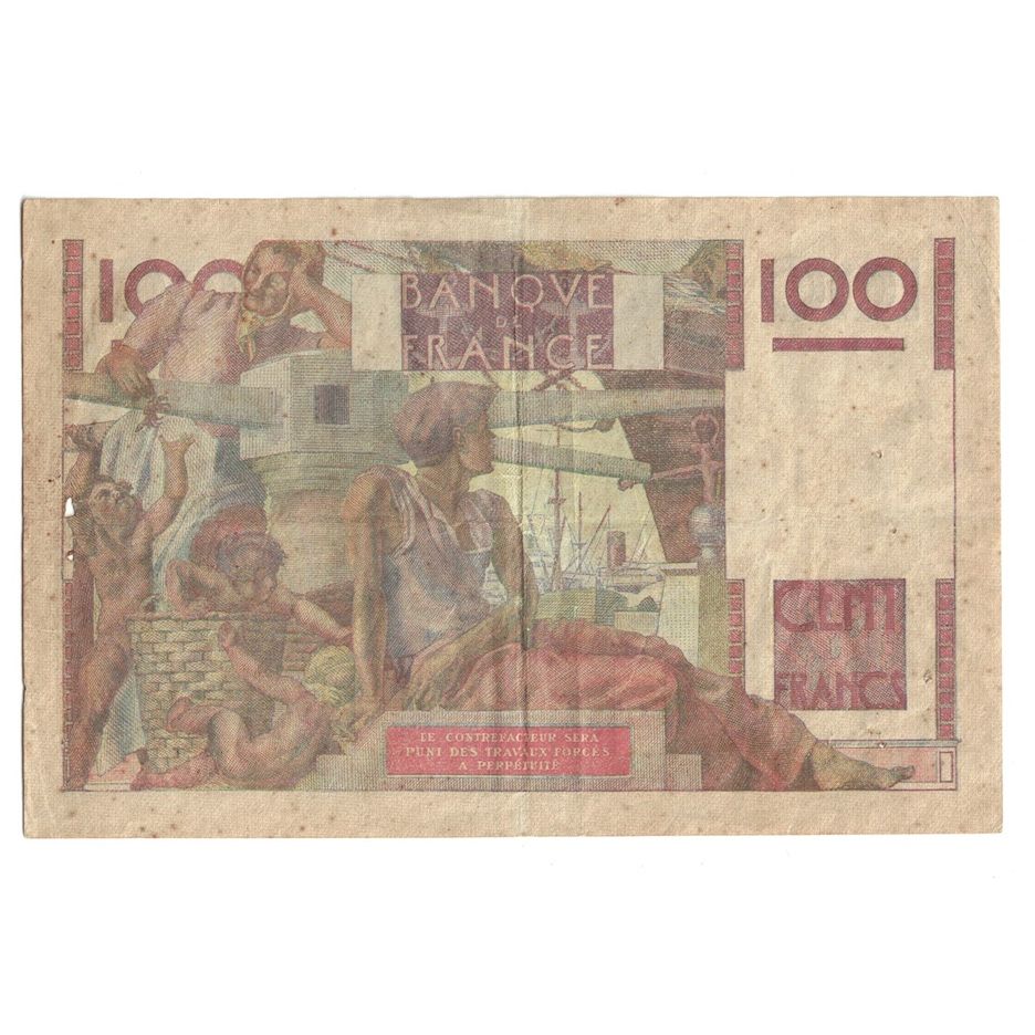 France, 100 Francs, Jeune Paysan, 1952, 1952-10-02, F(12-15), Fayette:28.34