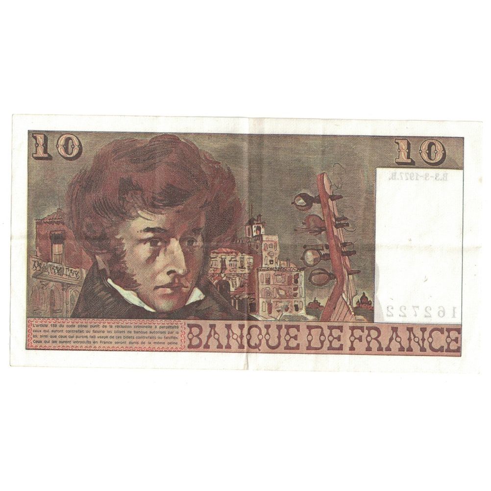 France, 10 Francs, Berlioz, 1977, 1977-03-03, SUP, Fayette:63.21, KM:150c