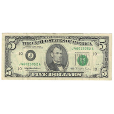 Banconote, Stati Uniti, Five Dollars, 1995, Kansas City, KM:4105, MB