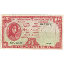 Billet, Ireland - Republic, 10 Shillings, 1965, 1965-10-07, KM:63a, TB+