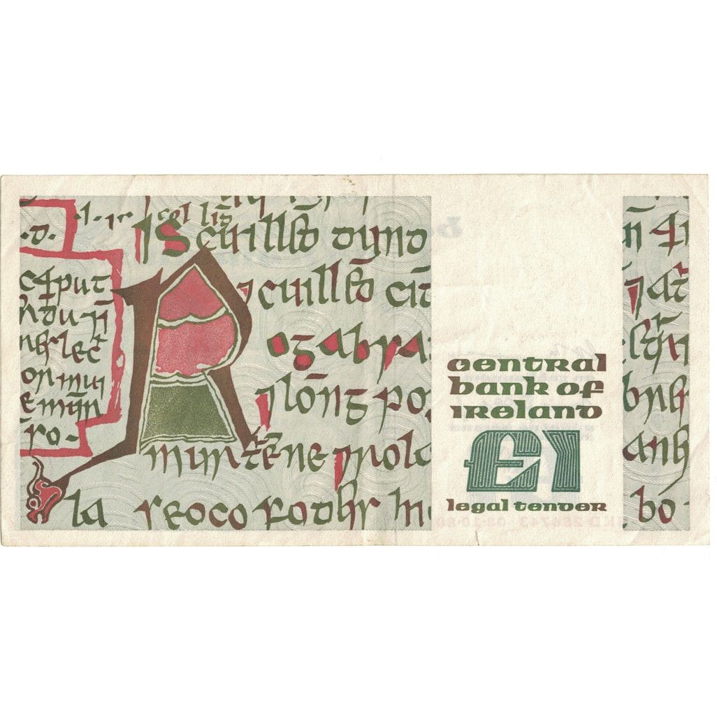 Geldschein, Ireland - Republic, 1 Pound, 1980, 1980-10-08, KM:70b, S+
