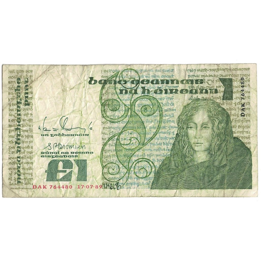 Billet, Ireland - Republic, 1 Pound, 1989, 1989-07-17, KM:70d, TB