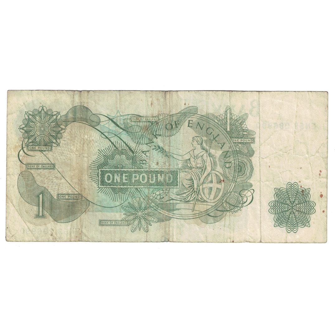 Banconote, Gran Bretagna, 1 Pound, 1970-1977, KM:374g, MB