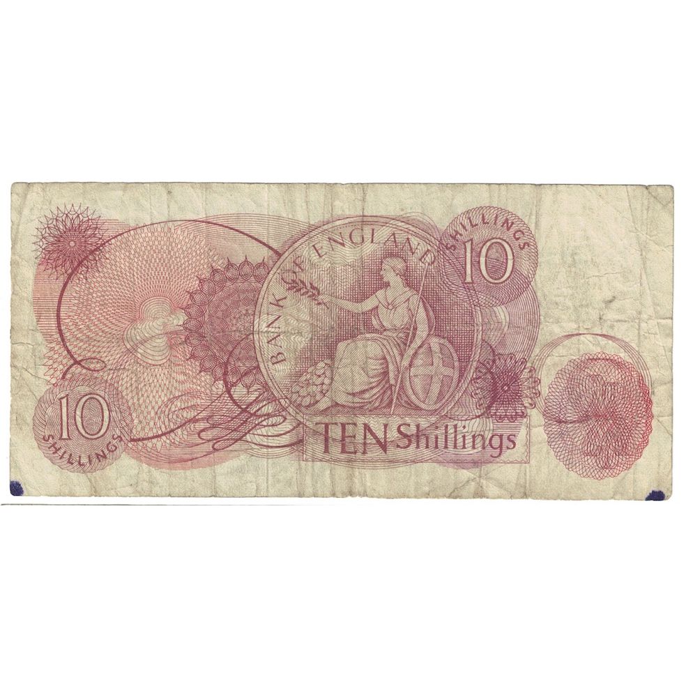 Banconote, Gran Bretagna, 10 Shillings, UNDATED 1962-66, KM:373b, MB