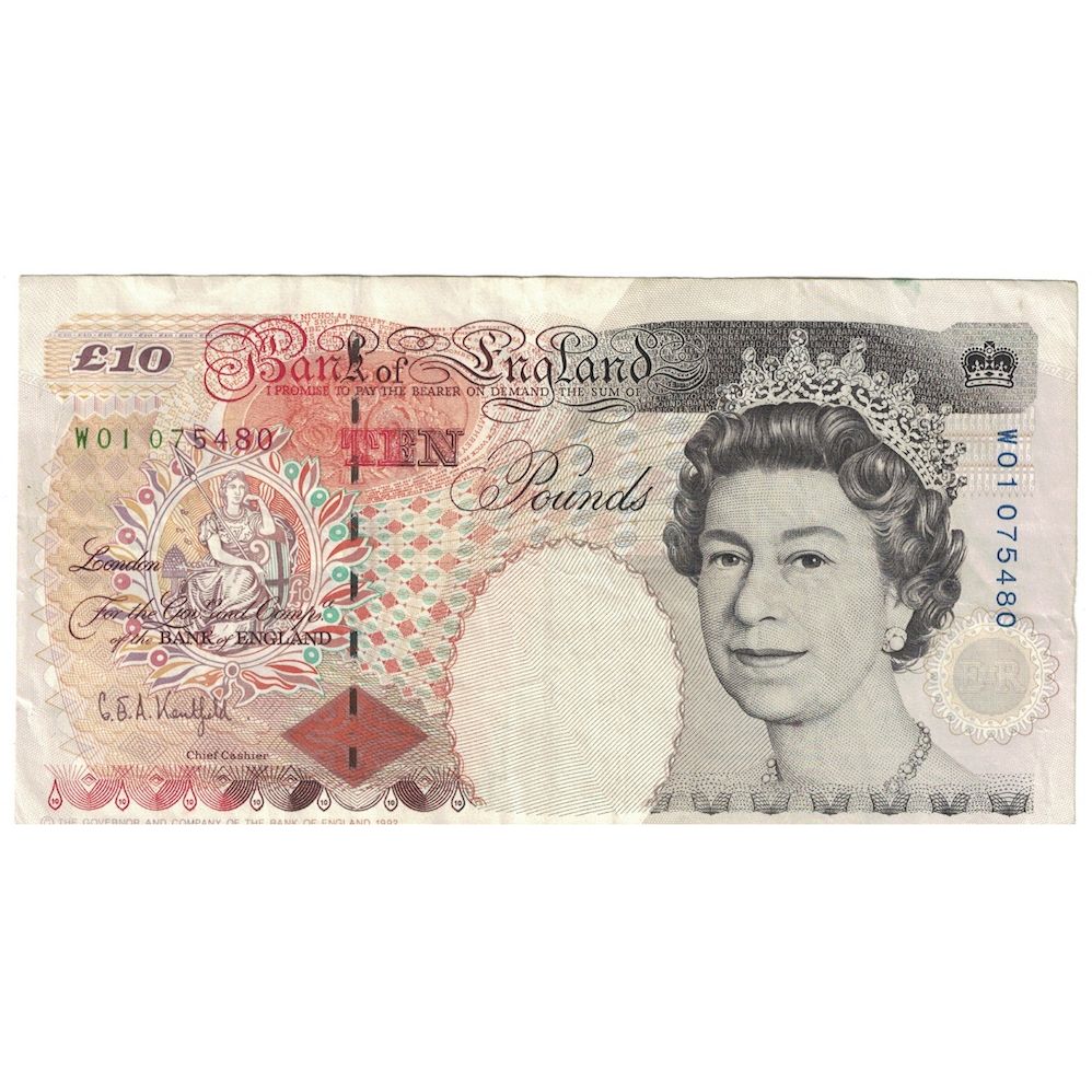Banconote, Gran Bretagna, 10 Pounds, 1992, KM:383a, BB