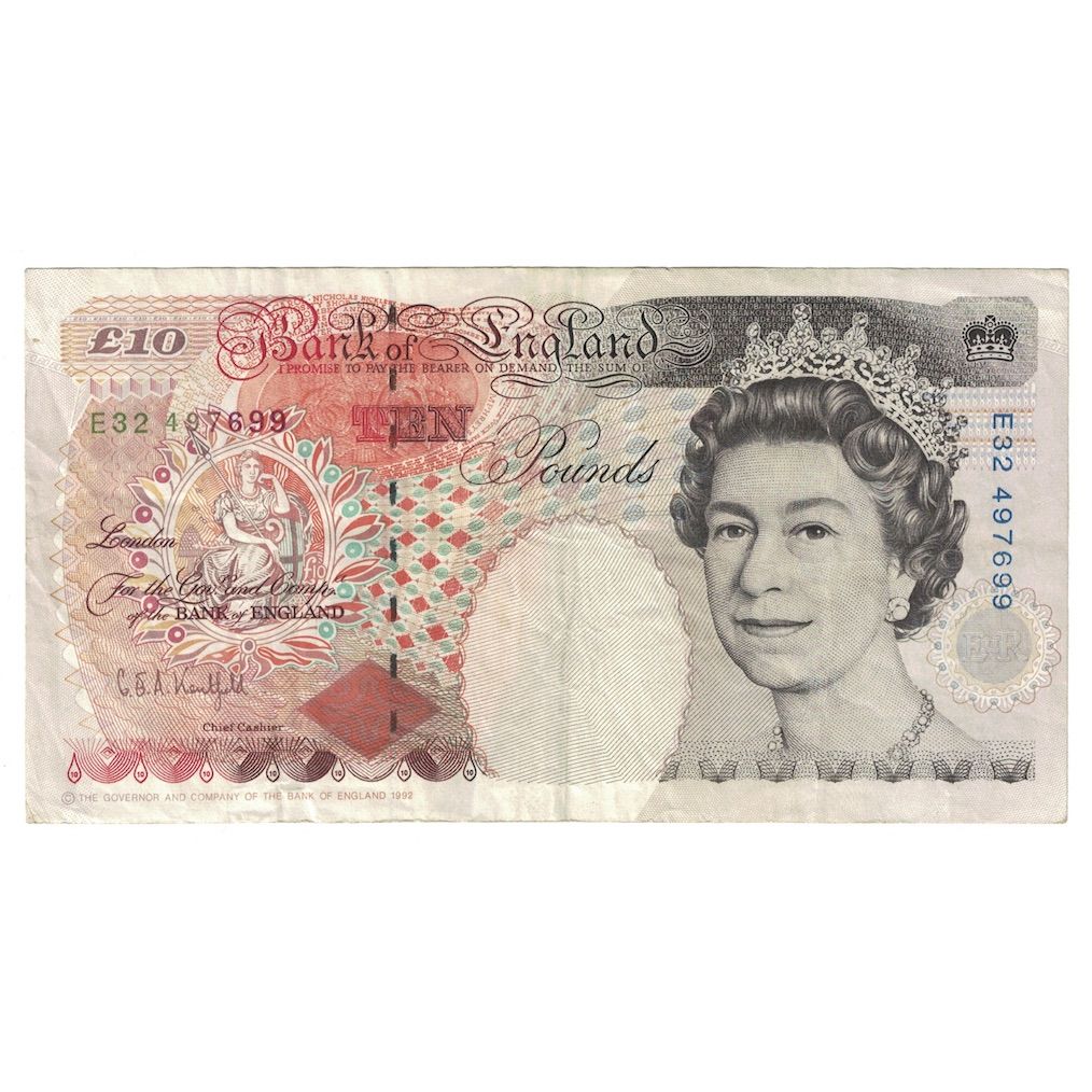 Banconote, Gran Bretagna, 10 Pounds, 1992, KM:383a, BB