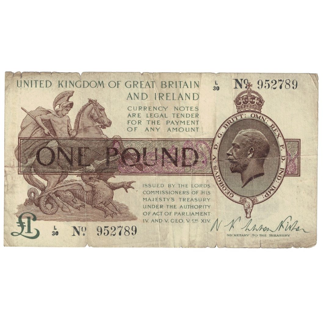 Banknote, Great Britain, 1 Pound, 1928, KM:361a, F(12-15)