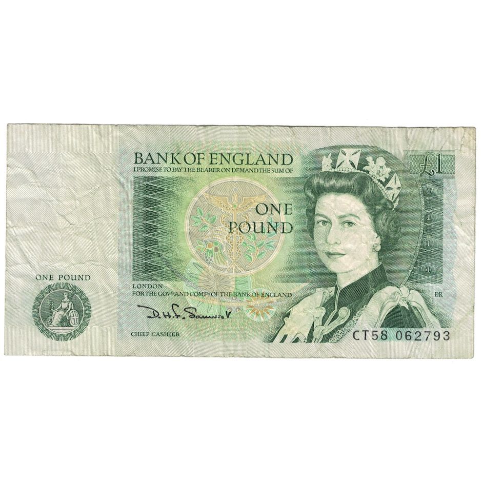 Banknote, Great Britain, 1 Pound, Undated (1978-84), KM:377b, VF(30-35)