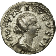 Moneta, Faustina II, Denarius, Rome, AU(55-58), Srebro, Cohen:221
