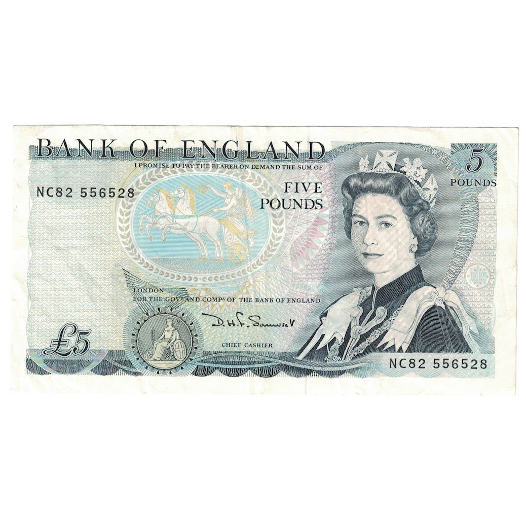 Biljet, Groot Bretagne, 5 Pounds, Undated (1980-87), KM:378c, SUP