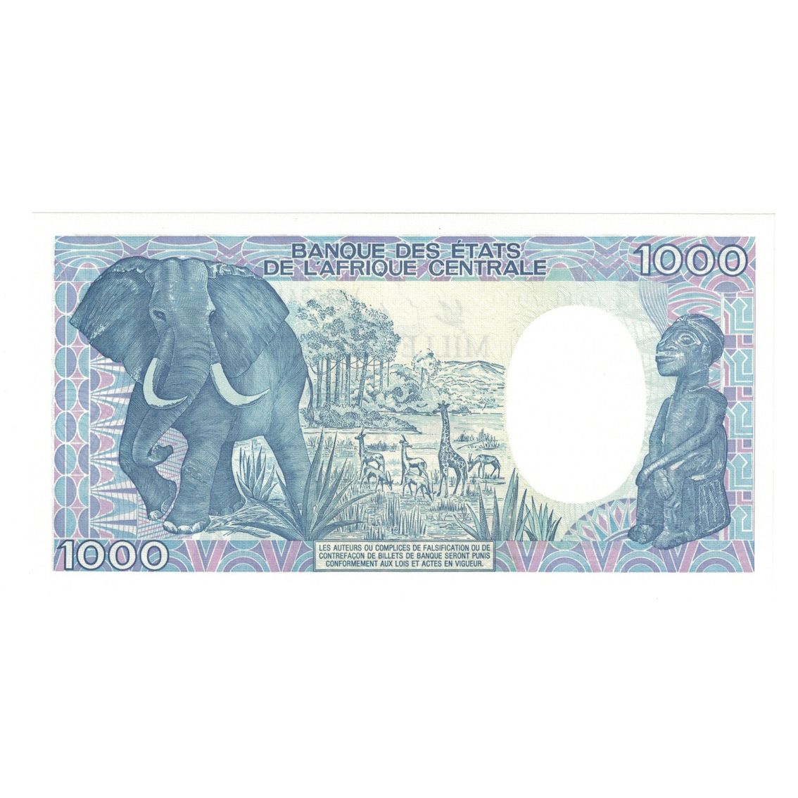 Banconote, Gabon, 1000 Francs, 1991, 1991-01-01, KM:10b, FDS