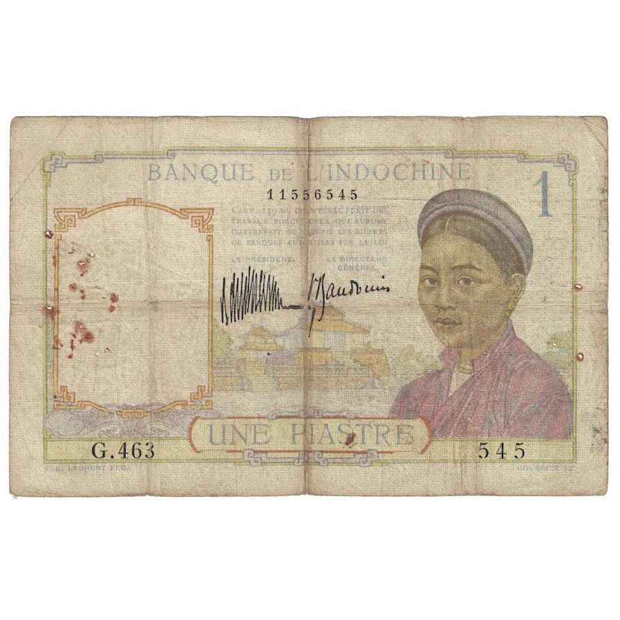 Banknote, FRENCH INDO-CHINA, 1 Piastre, 1932, KM:54a, VG(8-10)