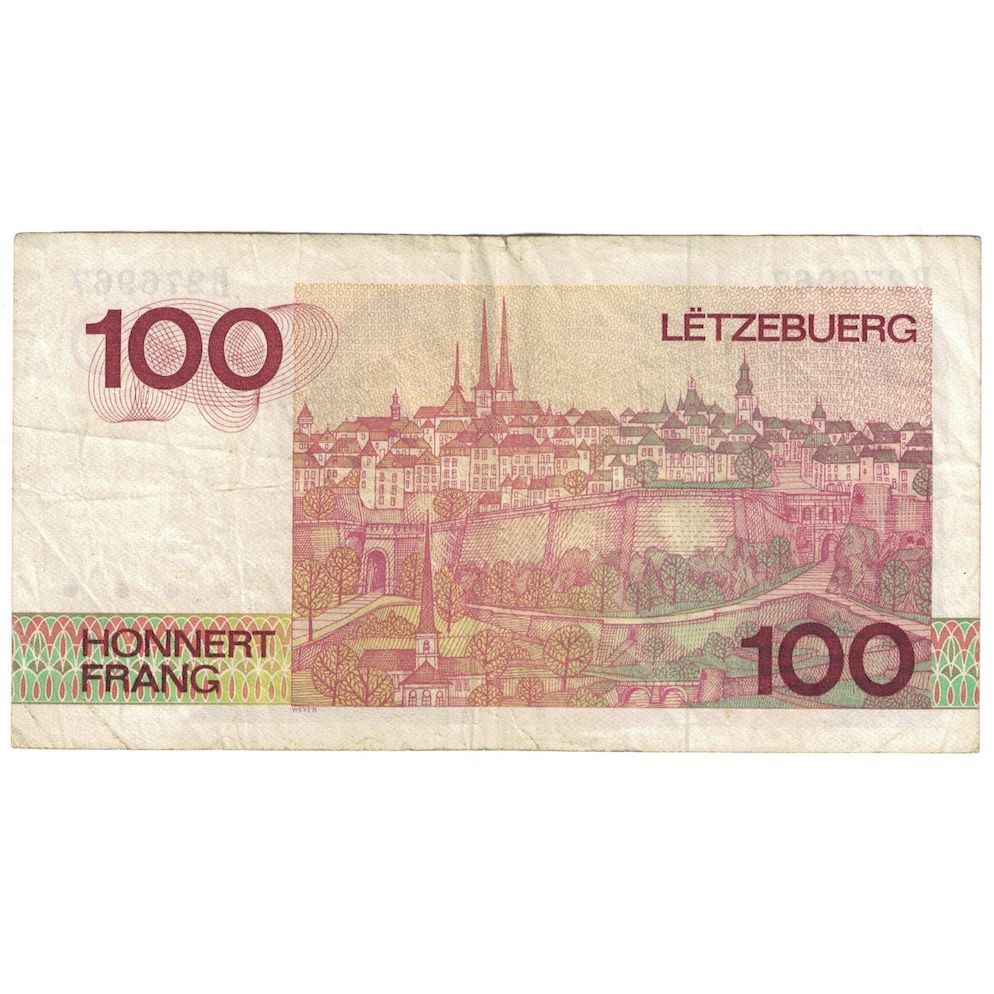 Banconote, Lussemburgo, 100 Francs, Undated (1986), KM:58a, MB+