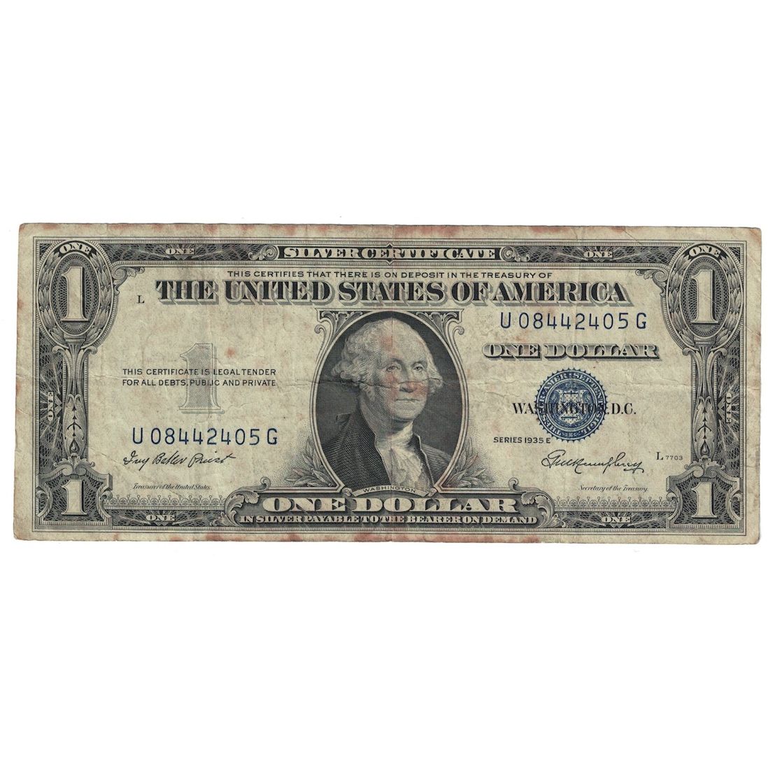 Banconote, Stati Uniti, One Dollar, 1935 E, KM:1457, MB