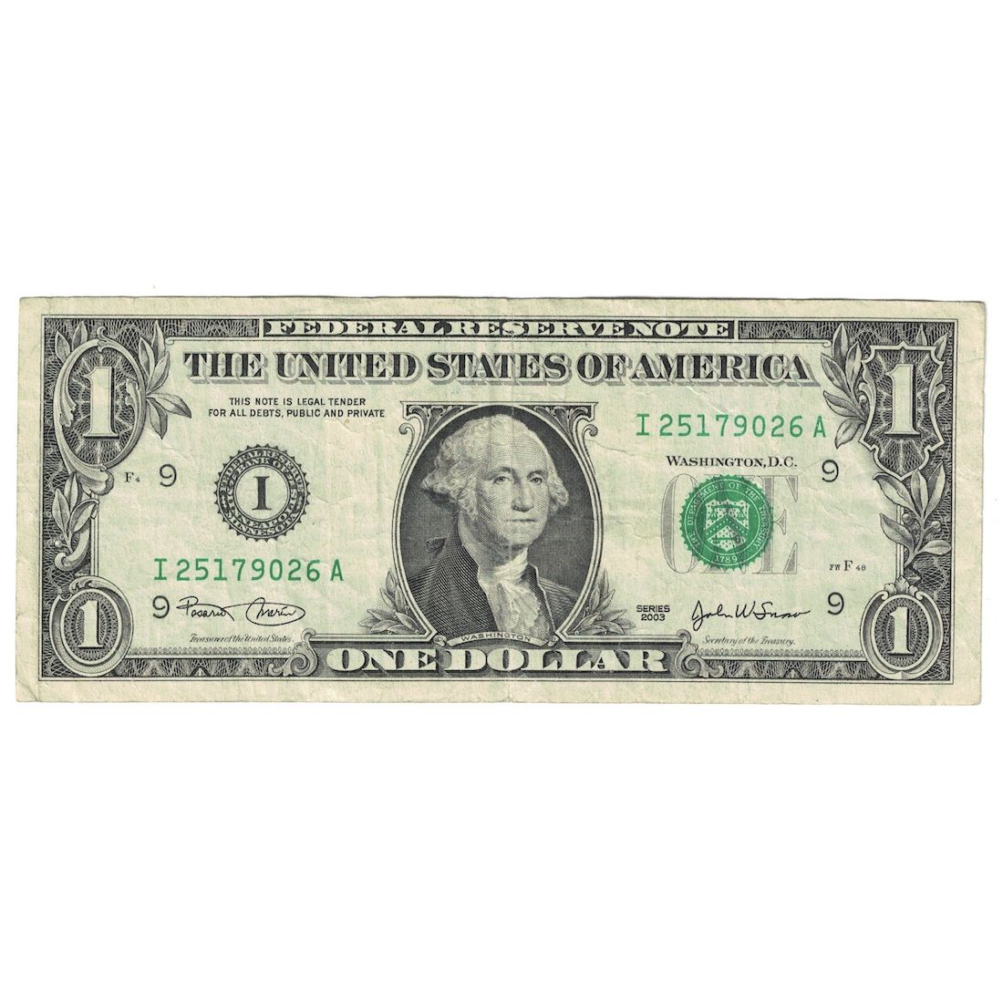 Geldschein, Vereinigte Staaten, One Dollar, 2003, Minneapolis, KM:4662, SS