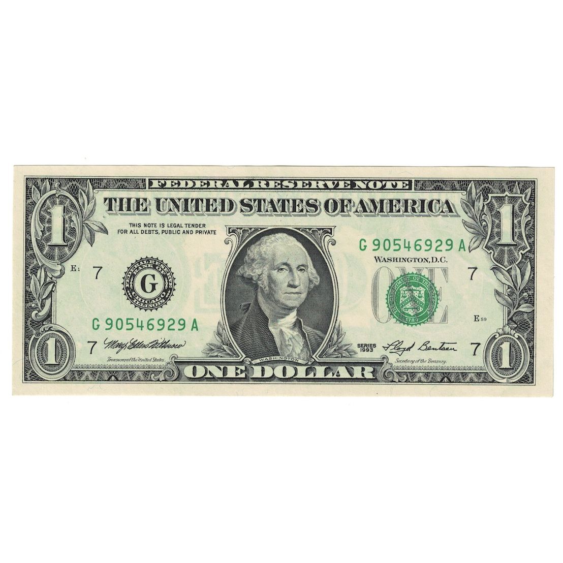 Banconote, Stati Uniti, One Dollar, 1993, Chicago, KM:4018, SPL+