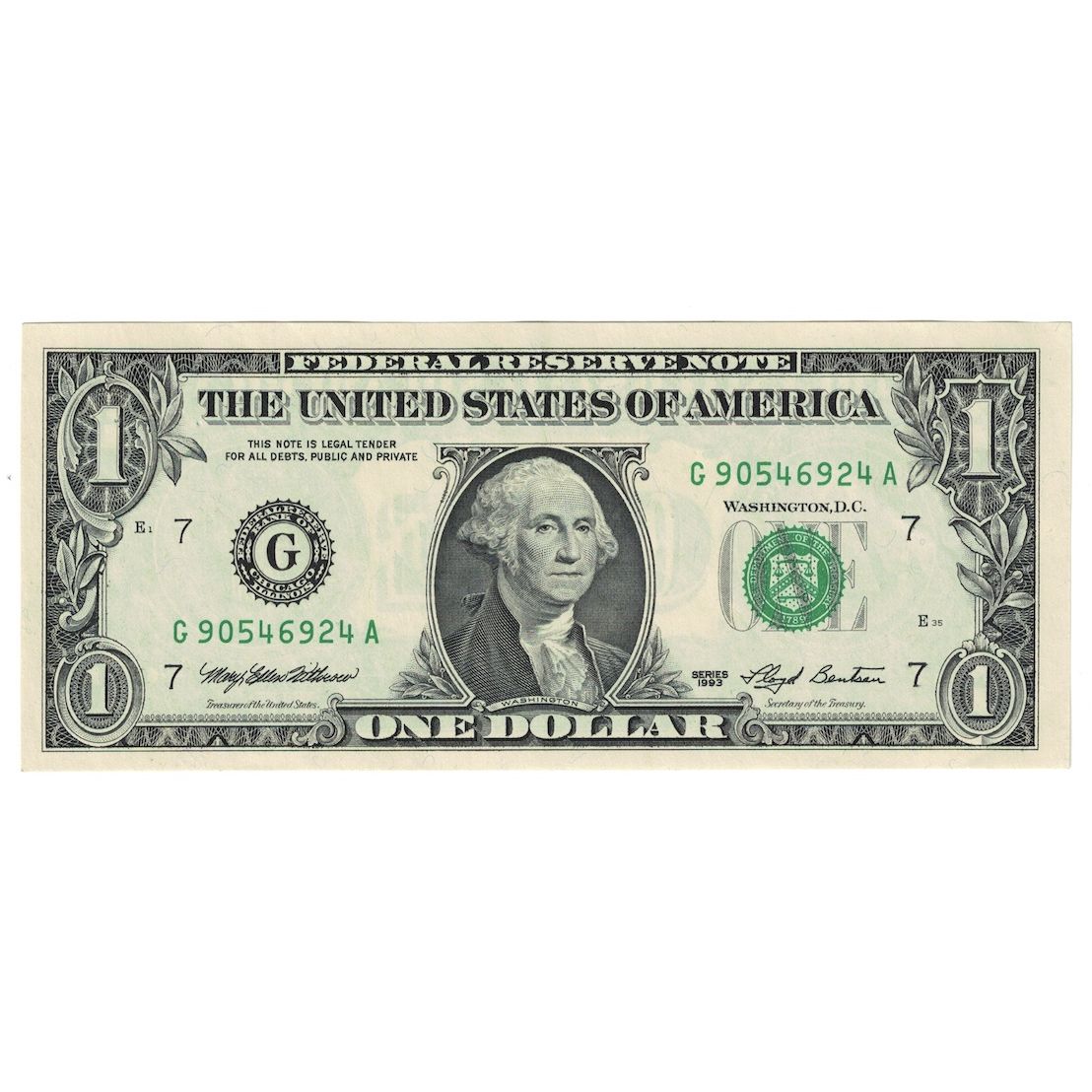 Banconote, Stati Uniti, One Dollar, 1993, Chicago, KM:4018, SPL