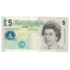 Geldschein, Großbritannien, 5 Pounds, 2004, KM:391c, SS+