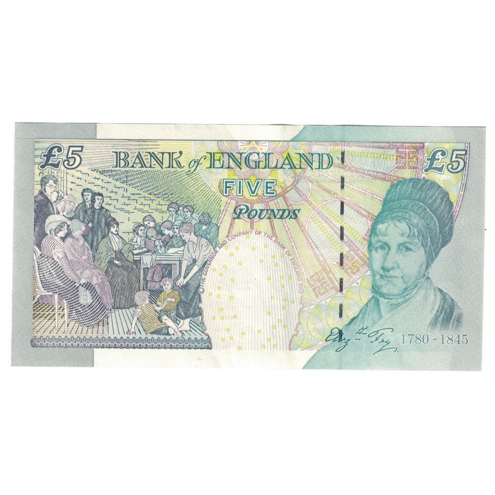Geldschein, Großbritannien, 5 Pounds, 2004, KM:391c, SS+