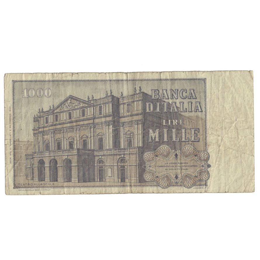 Banconote, Italia, 1000 Lire, 1971, 1971-03-11, KM:101b, B+