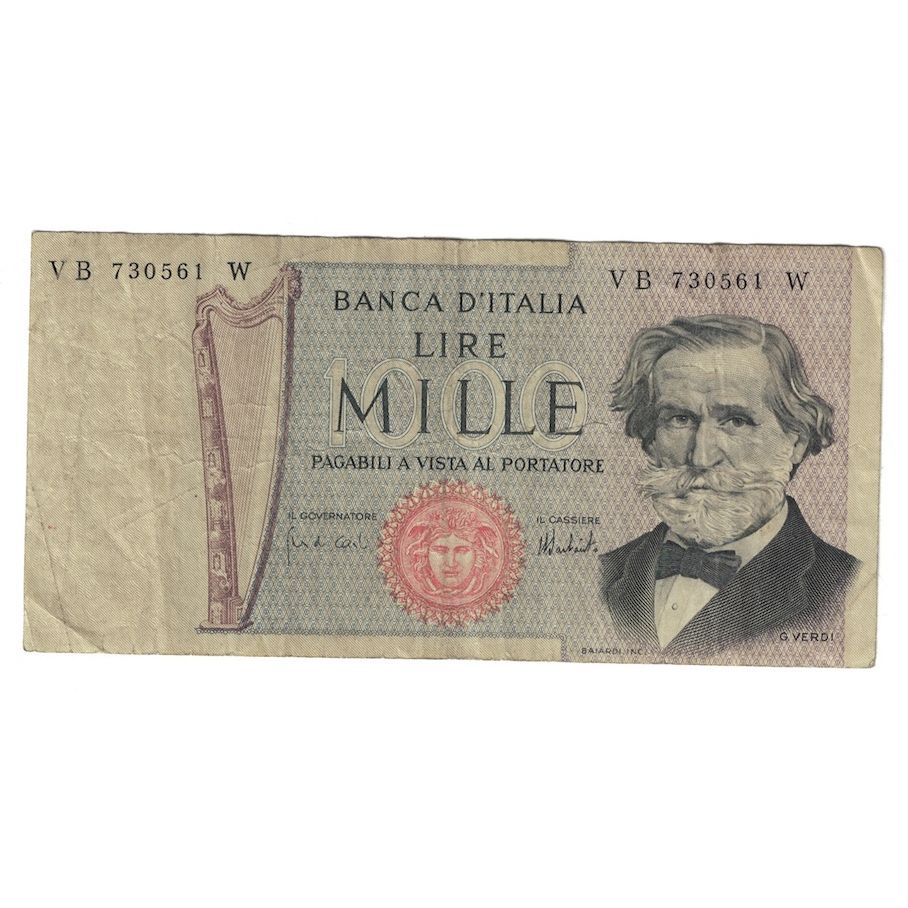 Nota, Itália, 1000 Lire, 1973, 1973-02-15, KM:101c, F(12-15)