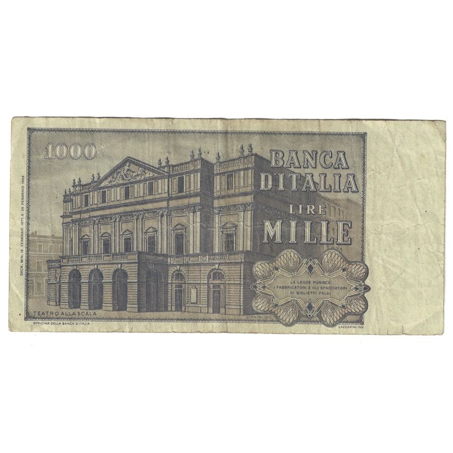Nota, Itália, 1000 Lire, 1973, 1973-02-15, KM:101c, F(12-15)