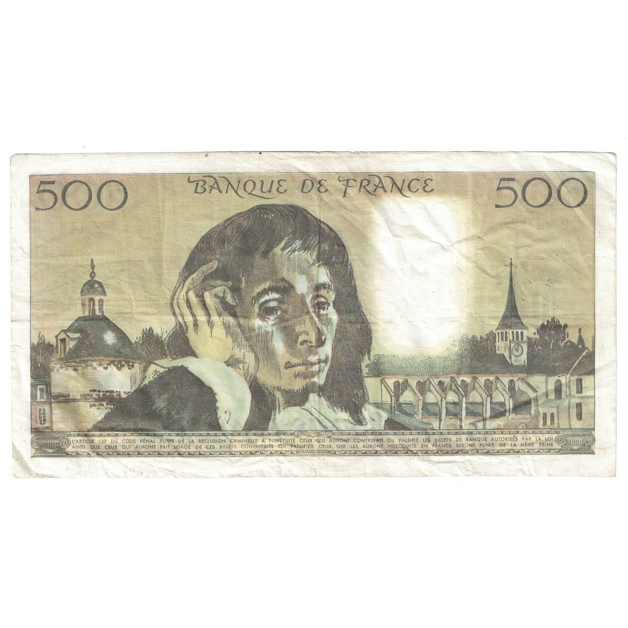 Francia, 500 Francs, Pascal, 1980, 1980-04-03, BB, Fayette:71.21, KM:156e