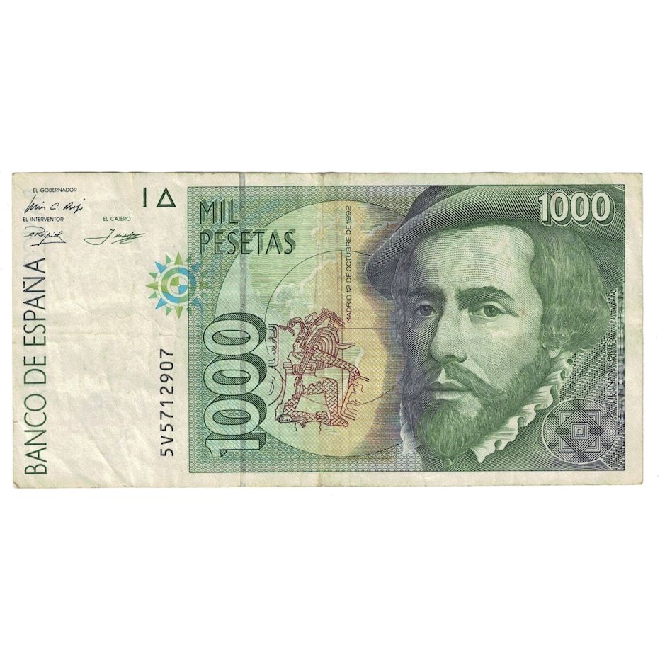 Geldschein, Spanien, 1000 Pesetas, 1992, 1992-10-12, KM:163, S+