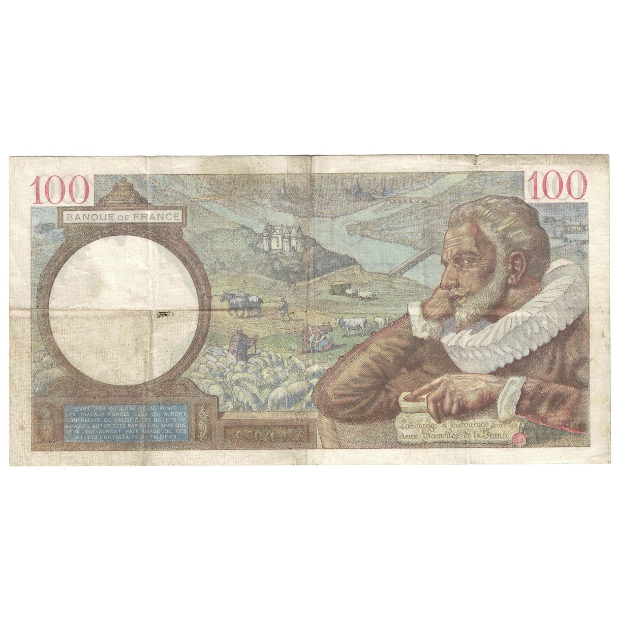 France, 100 Francs, Sully, 1941, 1941-09-04, TTB, Fayette:26.57, KM:94
