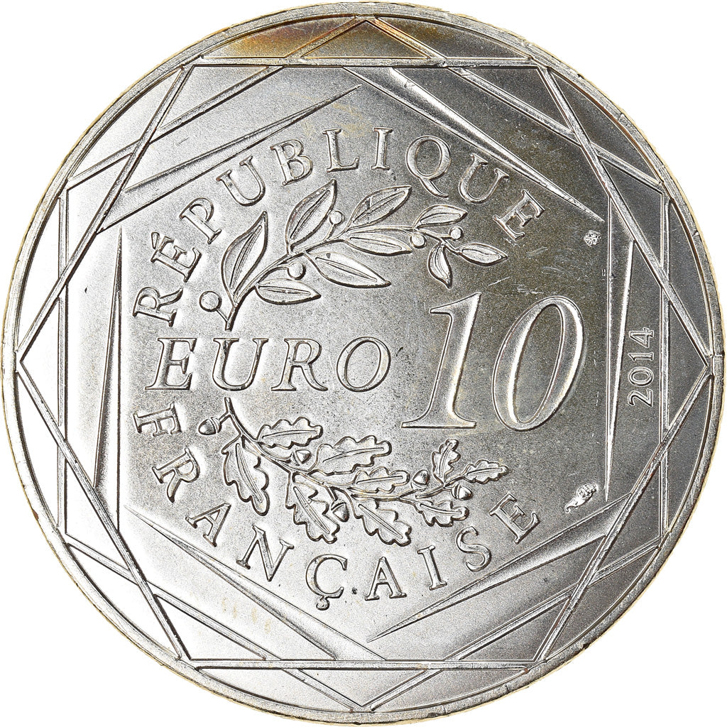 Frankrijk, Sempé - Fraternité, 10 Euro, 2014, UNC, Zilver