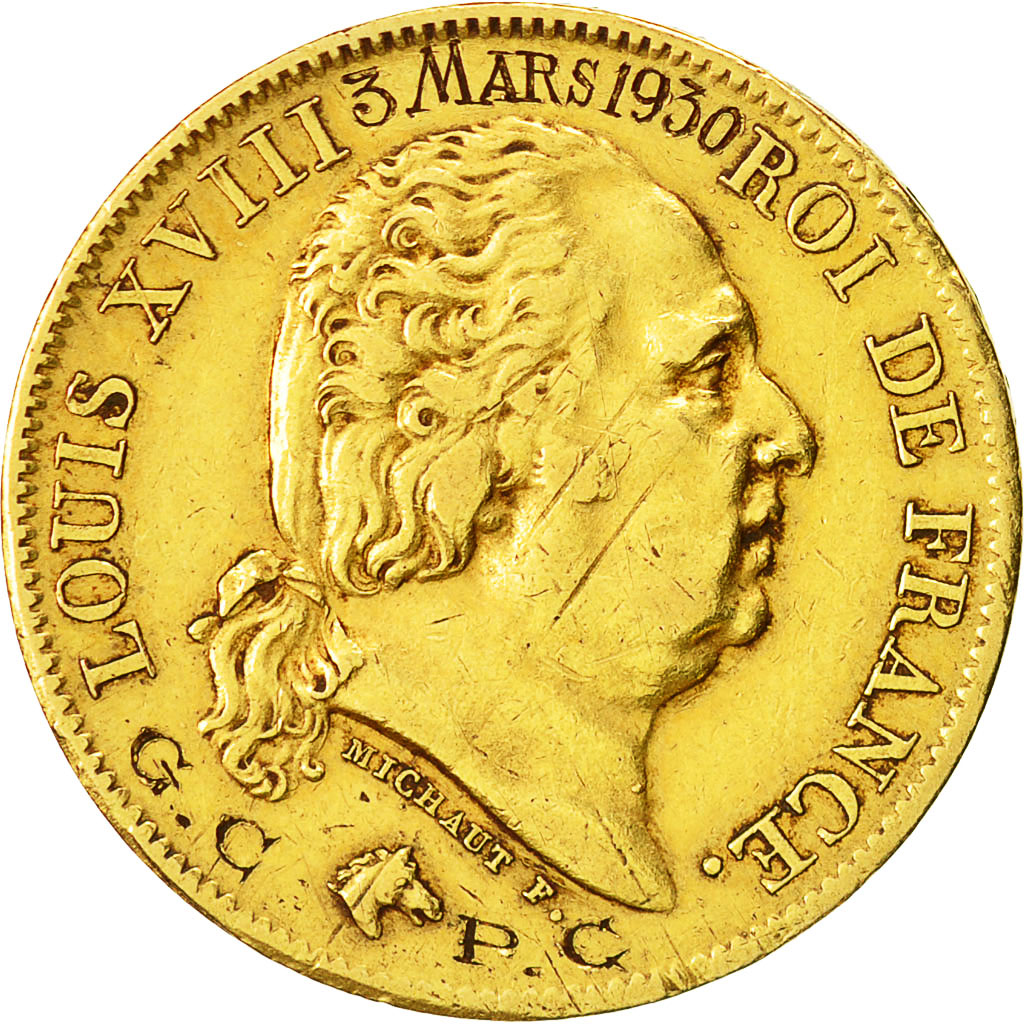 Coin, France, Louis XVIII, Louis XVIII, 40 Francs, 1817, Paris, EF(40-45), Gold