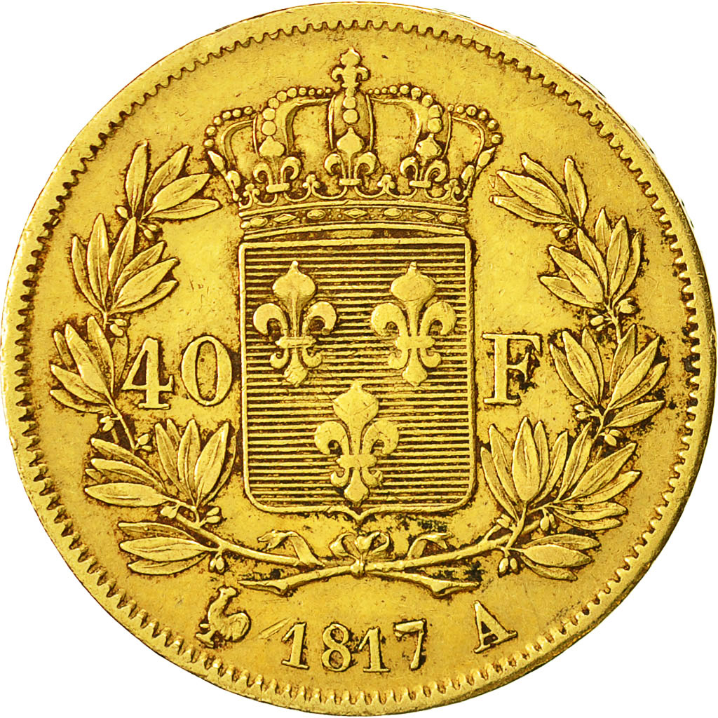 Coin, France, Louis XVIII, Louis XVIII, 40 Francs, 1817, Paris, EF(40-45), Gold