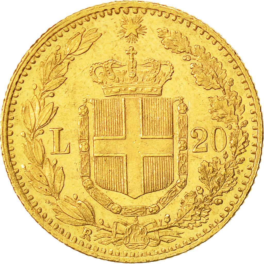 Monnaie, Italie, Umberto I, 20 Lire, 1882, Rome, TTB, Or, KM:21