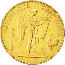 Moneda, Francia, Génie, 50 Francs, 1878, Paris, MBC+, Oro, KM:831, Gadoury:1113
