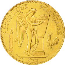 Munten, Frankrijk, Génie, 100 Francs, 1879, Paris, ZF+, Goud, KM:832