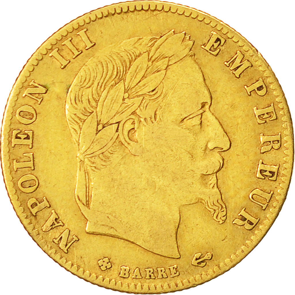Coin, France, Napoleon III, Napoléon III, 5 Francs, 1866, Strasbourg