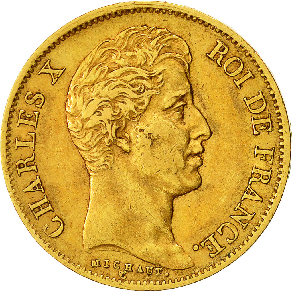 Coin, France, Charles X, 40 Francs, 1830, Paris, EF(40-45), Gold, KM:721.1