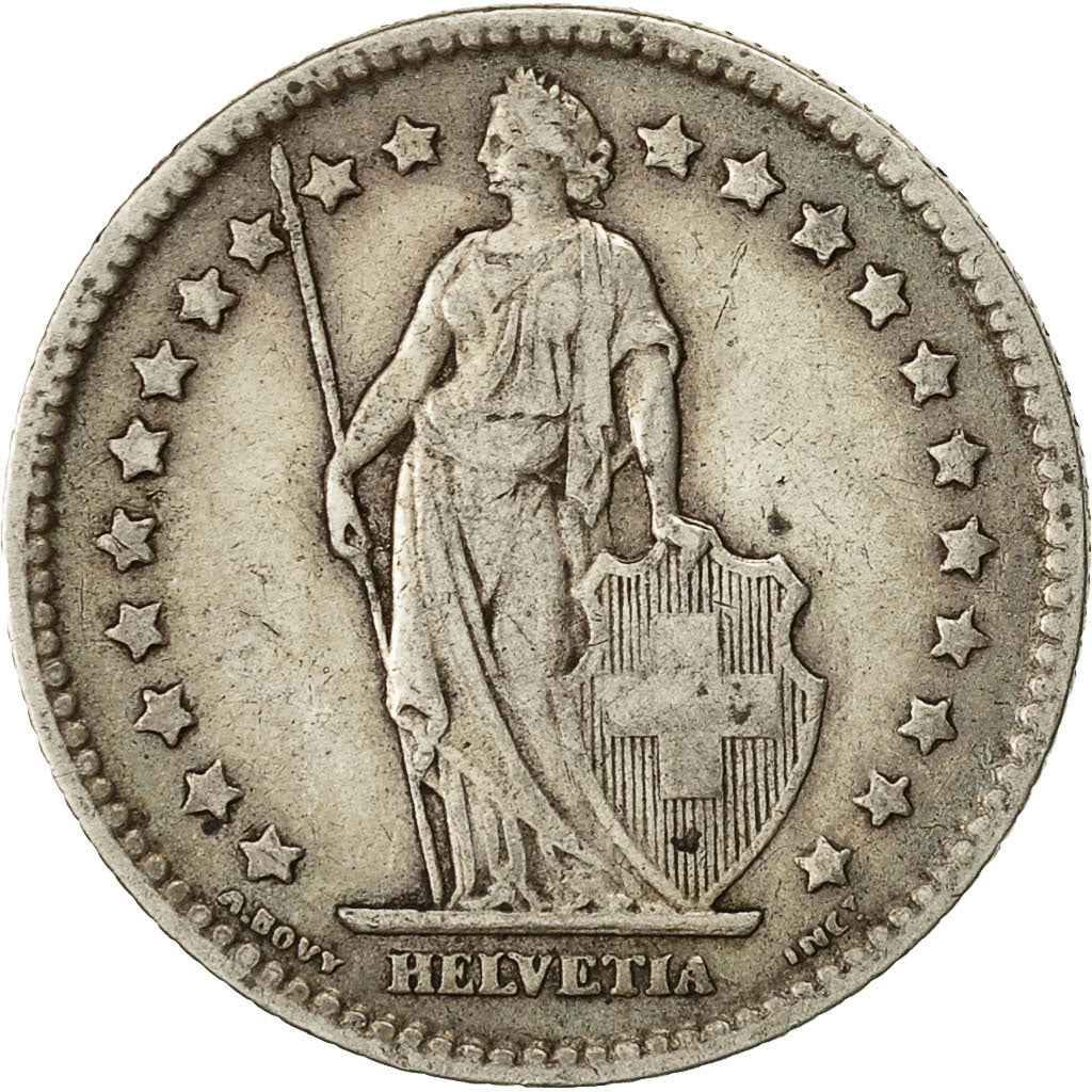 Moneta, Svizzera, Franc, 1904, Bern, BB, Argento, KM:24