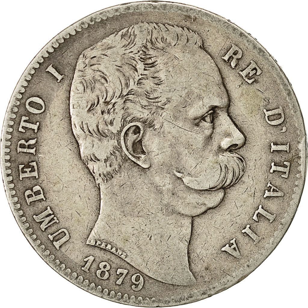 Monnaie, Italie, Umberto I, 5 Lire, 1879, Rome, TTB, Argent, KM:20