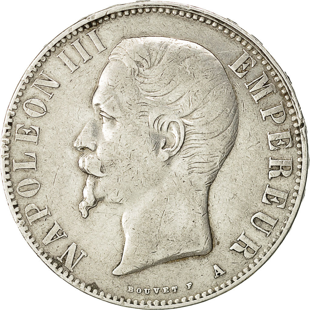 Munten, Frankrijk, Napoleon III, Napoléon III, 5 Francs, 1855, Paris, ZF