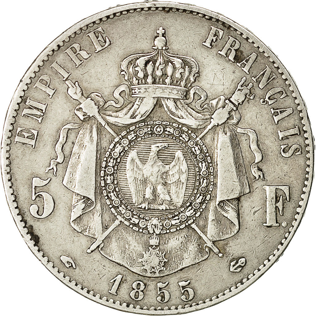 Munten, Frankrijk, Napoleon III, Napoléon III, 5 Francs, 1855, Paris, ZF