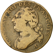Moneta, Francia, 12 deniers françois, 12 Deniers, 1791, Paris, MB+, Bronzo