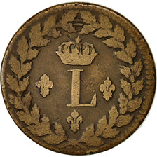 Coin, France, Louis XVIII, Decime, 1815, Strasbourg, VF(30-35), Bronze, KM:701