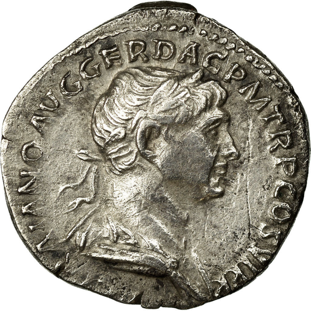 Coin, Trajan, Denarius, AU(50-53), Silver, Cohen:404